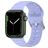 Mobigear Bumpy Siliconen Apple Watch Bandje Gespsluiting - 49/46/45/44 mm - Paars