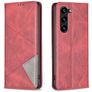 Mobigear Rhombus Slim Samsung Galaxy S25 Plus Hoesje Bookcase - Rood