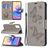 Mobigear Butterfly POCO M3 Pro Hoesje Bookcase Portemonnee - Grijs