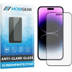 Mobigear Premium iPhone 14 Pro Glazen Screenprotector Anti-Glare - Case Friendly - Zwart