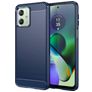 Mobigear Brushed Slim Motorola Moto G54 Hoesje Flexibel TPU Backcover - Blauw