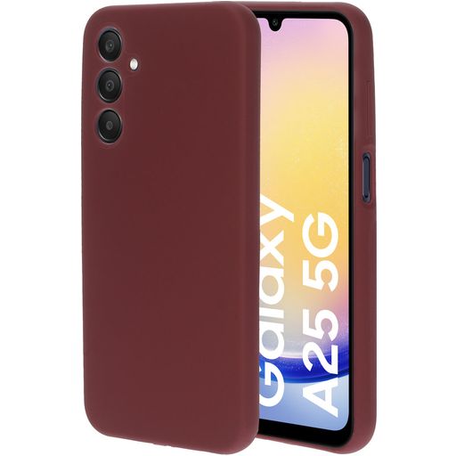 Mobiparts Samsung Galaxy A25 Siliconen Hoesje Backcover - Plum Red