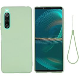 Mobigear Rubber Touch Sony Xperia 10 IV Siliconen Hoesje Backcover - Groen