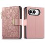 Mobigear Flowers iPhone Duo Hoesje Bookcase Portemonnee - Roze