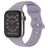 Mobigear Sport Dual Siliconen Apple Watch Bandje Druksluiting - 49/46/45/44 mm - Lavender Grey