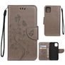 Mobigear Flowers iPhone 11 Hoesje Bookcase Portemonnee - Grijs
