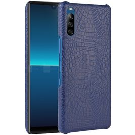Mobigear Croco Sony Xperia L4 Hoesje Hardcase Backcover - Blauw