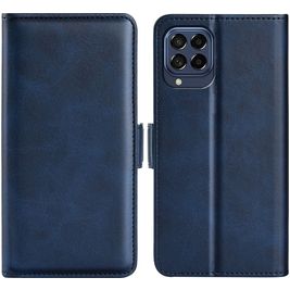 Mobigear Slim Magnet Samsung Galaxy M53 Hoesje Bookcase Portemonnee - Donkerblauw