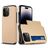 Mobigear Card iPhone 15 Pro Max Hoesje Hardcase Backcover Shockproof met Pasjeshouder - Goud