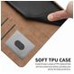 Mobigear Stitch iPhone 17 Pro Max Hoesje Bookcase Portemonnee - Grijs
