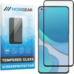 Mobigear Premium OnePlus 8T Glazen Screenprotector - Case Friendly - Zwart