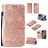 Mobigear Flowers iPhone 12 Pro Hoesje Bookcase Portemonnee - Roségoud