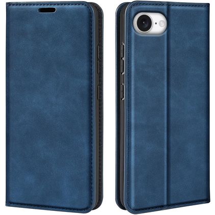 Mobigear Retro Slim iPhone 17e Hoesje Bookcase Portemonnee - Donkerblauw