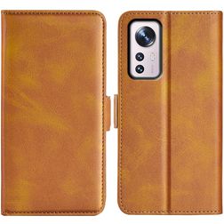 Mobigear Slim Magnet Xiaomi 12 Pro Hoesje Bookcase Portemonnee - Cognac
