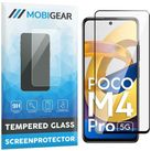 Mobigear Premium POCO M4 Pro 5G Glazen Screenprotector - Case Friendly - Zwart