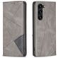 Mobigear Rhombus Slim Samsung Galaxy S23 Plus Hoesje Bookcase - Grijs