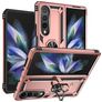 Mobigear Armor Ring Samsung Galaxy Z Fold 4 Hoesje Hardcase Backcover Shockproof met Ringhouder - Roségoud