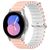 Mobigear Ocean Siliconen Smartwatch Bandje Gespsluiting - Universeel 20 mm aansluiting - Wit / Roze