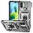 Mobigear Armor Ring Cam Slide Xiaomi Redmi A1 4G Hoesje Hardcase Backcover Shockproof met Ringhouder en Camera Slider - Zilver