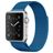 Mobigear Color Loop Milanese Apple Watch Bandje Magneetsluiting - 42/41/40/38 mm - Donkerblauw