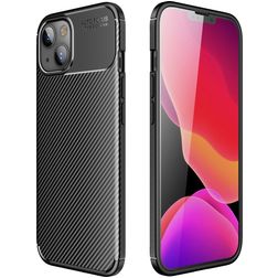 Mobigear Racing iPhone 13 Hoesje Flexibel TPU Backcover - Zwart