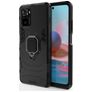 Mobigear Armor Ring Xiaomi Redmi Note 10 4G Hoesje Hardcase Backcover Shockproof met Ringhouder - Zwart