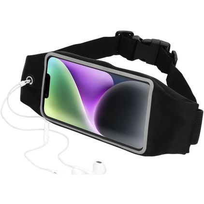 Mobiparts Comfort Fit Belt Telefoonhouder Hardlopen iPhone 14 Plus Sport Hoesje Neopreen Heuptas - Zwart