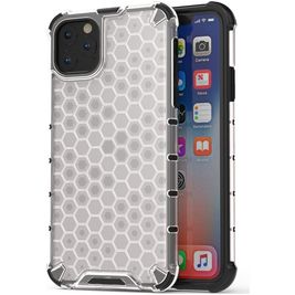 Mobigear Honeycomb Doorzichtig iPhone 11 Hoesje Hardcase Backcover Shockproof - Transparant