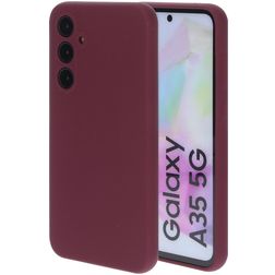 Mobiparts Samsung Galaxy A35 Siliconen Hoesje Backcover - Plum Red