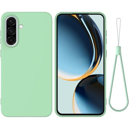 Mobigear Rubber Touch Samsung Galaxy A37 Siliconen Hoesje Backcover - Groen