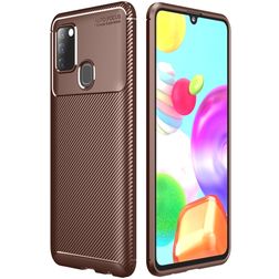 Mobigear Racing Xiaomi Redmi 9C Hoesje Flexibel TPU Backcover - Bruin