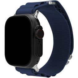 Mobilize Alpine Nylon Apple Watch Bandje Gespsluiting - 42/41/40/38 mm - Blauw