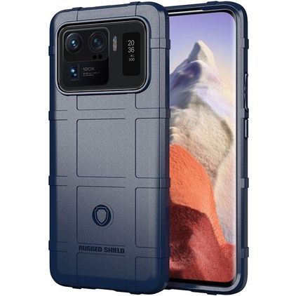 Mobigear Rugged Shield Xiaomi Mi 11 Ultra Hoesje Flexibel TPU Backcover Shockproof - Blauw