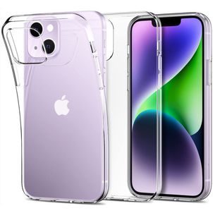 Mobigear Basics Doorzichtig iPhone 14 Hoesje Flexibel TPU Backcover - Transparant