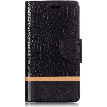 Mobigear Croco Xiaomi Mi 8 SE Hoesje Bookcase Portemonnee - Zwart