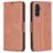 Mobigear Excellent Samsung Galaxy S25 FE Hoesje Bookcase Portemonnee - Bruin