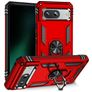 Mobigear Armor Ring Google Pixel 8a Hoesje Hardcase Backcover Shockproof met Ringhouder - Rood
