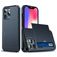 Mobigear Card iPhone 13 Pro Max Hoesje Hardcase Backcover Shockproof met Pasjeshouder - Blauw