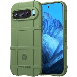 Mobigear Rugged Shield Google Pixel 9 Hoesje Flexibel TPU Backcover Shockproof - Groen