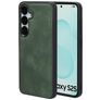 Mobiparts Classic Samsung Galaxy S25 MagSafe Hoesje TPU,Kunstleer Backcover - Emerald Green