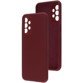 Mobiparts Samsung Galaxy A23 Siliconen Hoesje Backcover - Plum Red