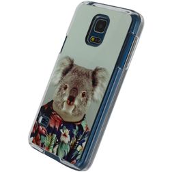 Xccess Metal Plate Samsung Galaxy S5 Mini Hoesje Aluminium Backcover - Funny Koala