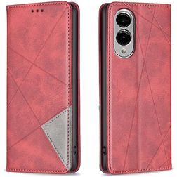 Mobigear Rhombus Slim Samsung Galaxy S25 Edge Hoesje Bookcase - Rood