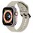Mobigear Ripple Siliconen Apple Watch Bandje Gespsluiting - 49/46/45/44 mm - Sterrenlicht