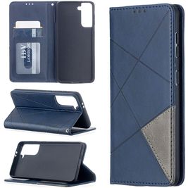 Mobigear Rhombus Slim Samsung Galaxy S21 Hoesje Bookcase - Blauw