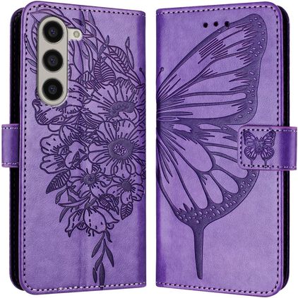 Mobigear Butterfly Samsung Galaxy Z Fold 6 Hoesje Bookcase Portemonnee - Paars
