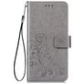 Mobigear Clover Huawei Y6p Hoesje Bookcase Portemonnee - Grijs