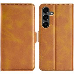 Mobigear Slim Magnet Samsung Galaxy S25 FE Hoesje Bookcase Portemonnee - Cognac