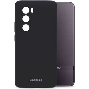 Mobilize Rubber Gelly OPPO Reno 12 Pro Hoesje Flexibel TPU Backcover - Zwart