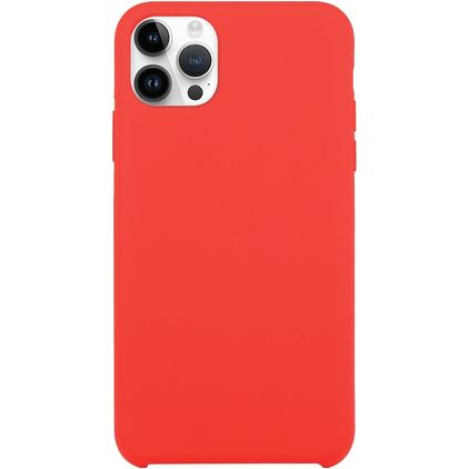 Mobigear Rubber Touch iPhone 15 Pro Siliconen Hoesje Backcover - Rood